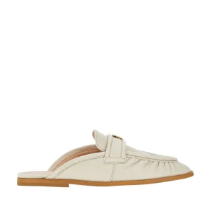 Online Nappa leather sabot with Love Birds detail Flat Shoes