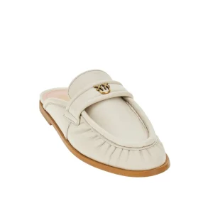 Online Nappa leather sabot with Love Birds detail Flat Shoes