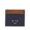 Clearance Nylon and leather horizontal bi-fold wallet Wallets And Small Leather Goods
