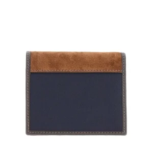 Clearance Nylon and leather horizontal bi-fold wallet Wallets And Small Leather Goods