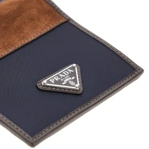 Clearance Nylon and leather horizontal bi-fold wallet Wallets And Small Leather Goods