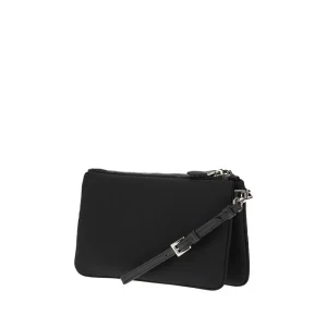Hot Nylon double pouch with triangle logo Clutches