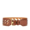 Best Openworked motif leather belt Belts