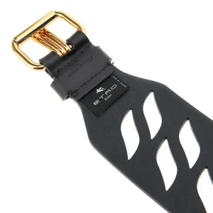 New Openworked motif leather belt Belts