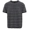 Online Optical motif wool knitted T-shirt Knitwear
