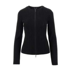Discount Ottoman fabric full-zip cardigan Knitwear