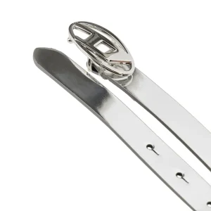 Clearance Oval D buckle metallized belt Belts