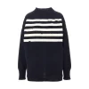 Discount Oversized sweater with stripes patches Knitwear