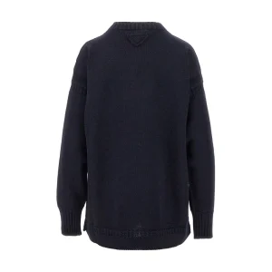 Discount Oversized sweater with stripes patches Knitwear
