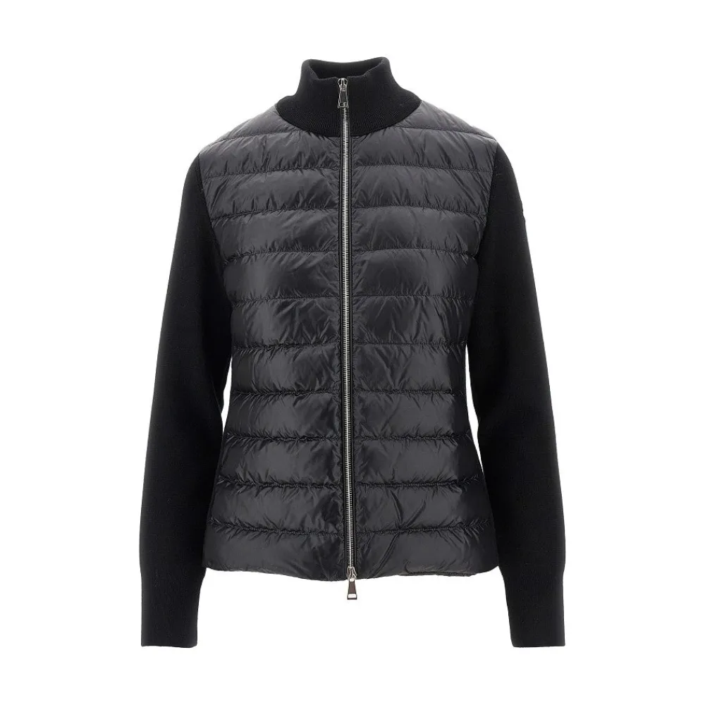 padded_nylon_and_wool_car_0.webp Online Padded nylon and wool cardigan Outerwear