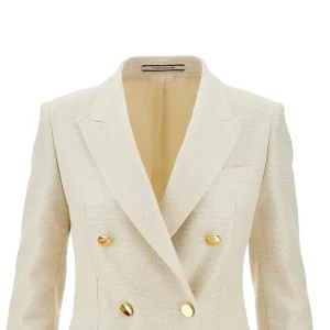 Discount Parigi' double-breasted lurex tweed jacket Jackets