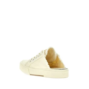 Online Paris' canvas mules with print Flat Shoes