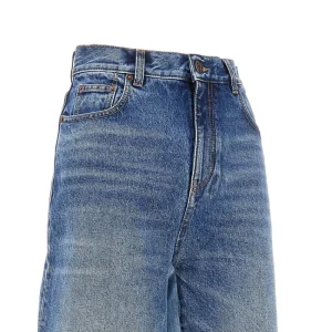 Clearance Patchwork denim bermuda pants Jeans