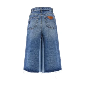 Clearance Patchwork denim bermuda pants Jeans