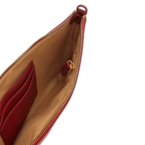 Fashion Patent faux leather flat pouch with chain Shoulder Bags