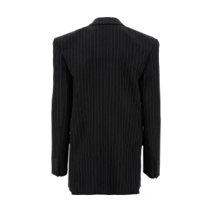 Clearance Pinstripe wool-blend oversized jacket Jackets