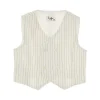 Sale Pinstriped cotton and hemp vest Kids/BOY Clothing