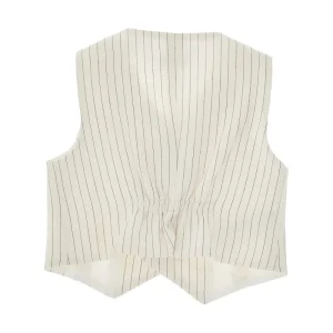 Sale Pinstriped cotton and hemp vest Kids/BOY Clothing