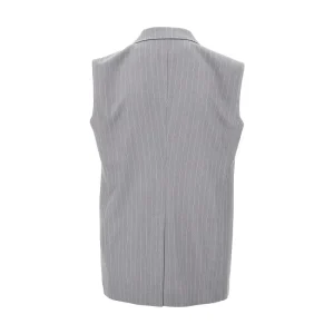 Hot Pinstriped double-breasted tailored vest Jackets