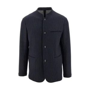 New Pinstriped jersey single-breasted jacket Jackets
