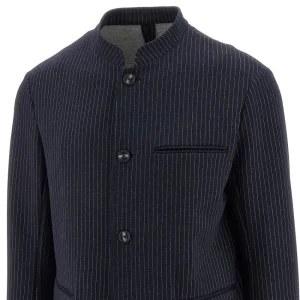New Pinstriped jersey single-breasted jacket Jackets