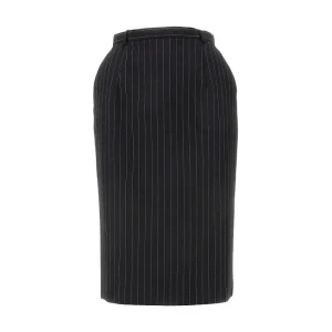 Clearance Pinstriped wool knee-length skirt Skirts