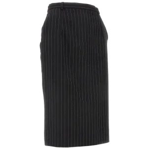 Clearance Pinstriped wool knee-length skirt Skirts