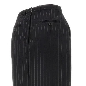 Clearance Pinstriped wool knee-length skirt Skirts
