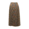 Hot Pleated Check wool-blend midi skirt Skirts
