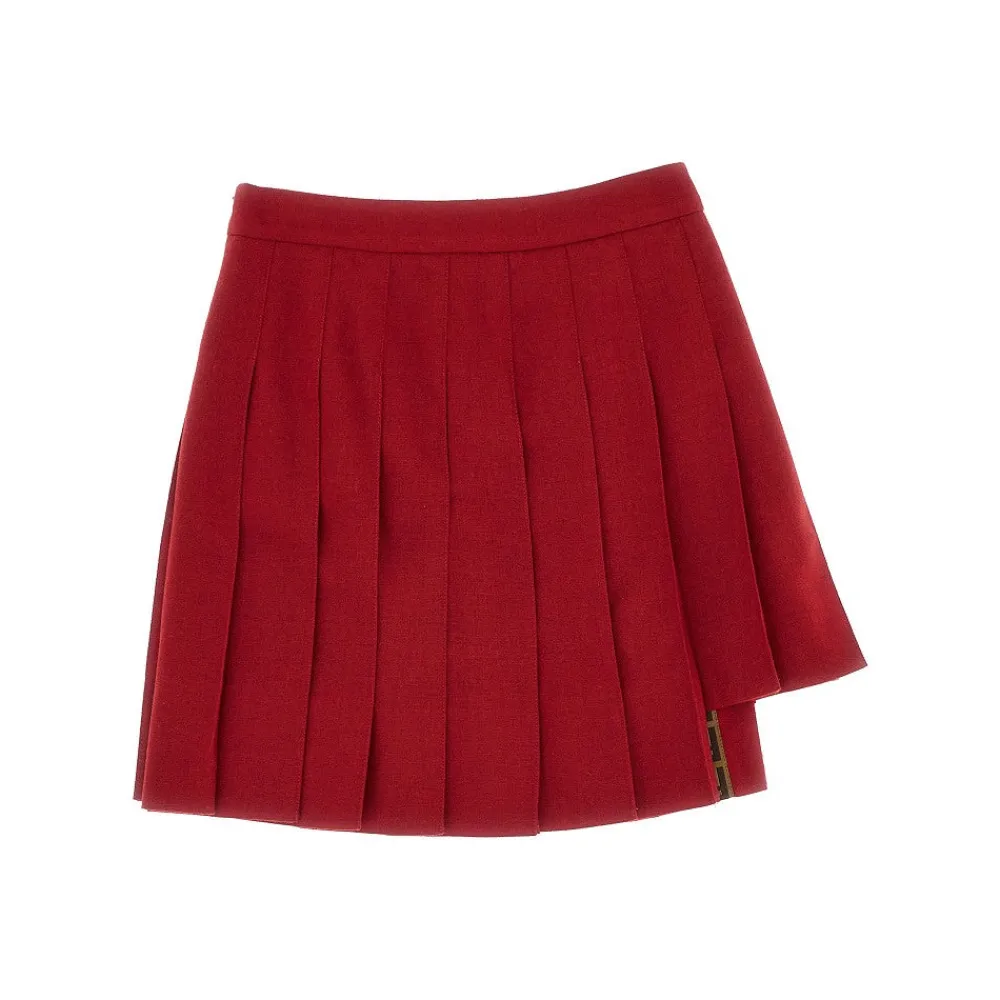 pleated_flannel_mini_skir_1.webp Sale Pleated flannel mini skirt Kids Clothing