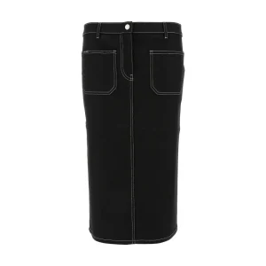 Best 2-Pocket denim knee-length skirt Skirts