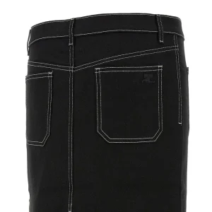Best 2-Pocket denim knee-length skirt Skirts