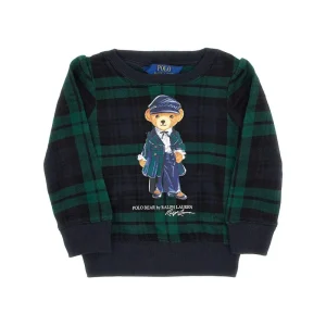 Outlet Polo Bear print check sweatshirt Kids Clothing