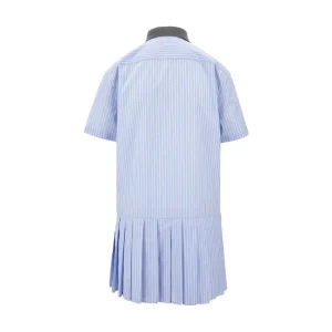 Outlet Poplin mini dress with pleated skirt Dresses