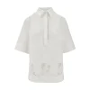 Fashion Poplin shirt with lace inserts Shirts
