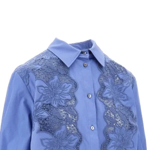 Hot Poplin shirt with lace inserts Shirts