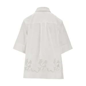 Fashion Poplin shirt with lace inserts Shirts