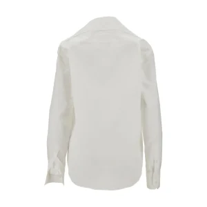 Clearance Poplin shirt with raw-cut neckline Shirts