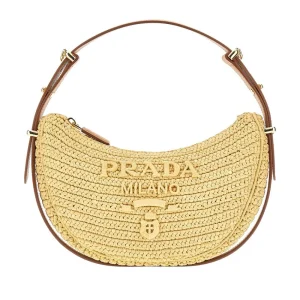 Clearance Arqué' crochet raffia shoulder bag Shoulder Bags