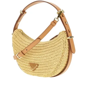 Clearance Arqué' crochet raffia shoulder bag Shoulder Bags