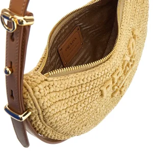 Clearance Arqué' crochet raffia shoulder bag Shoulder Bags
