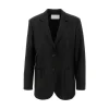 Fashion Pressed wool oversized blazer Jackets
