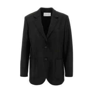 Fashion Pressed wool oversized blazer Jackets