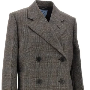 Hot Prince of Wales and viscose coat Outerwear