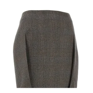 Sale Prince of Wales wool midi skirt Skirts