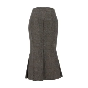 Sale Prince of Wales wool midi skirt Skirts