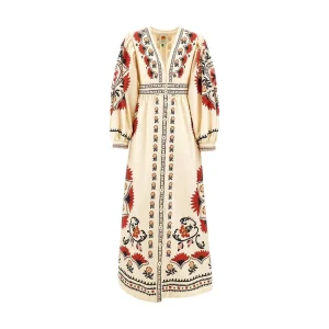 Fashion Printed cotton long dress Dresses