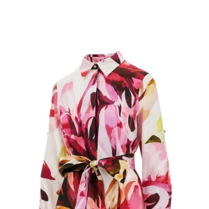 Outlet Printed cotton midi shirt dress Dresses