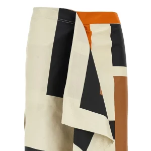 Sale Printed cotton midi skirt Skirts