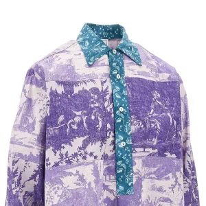 Outlet Printed cotton shirt Shirts